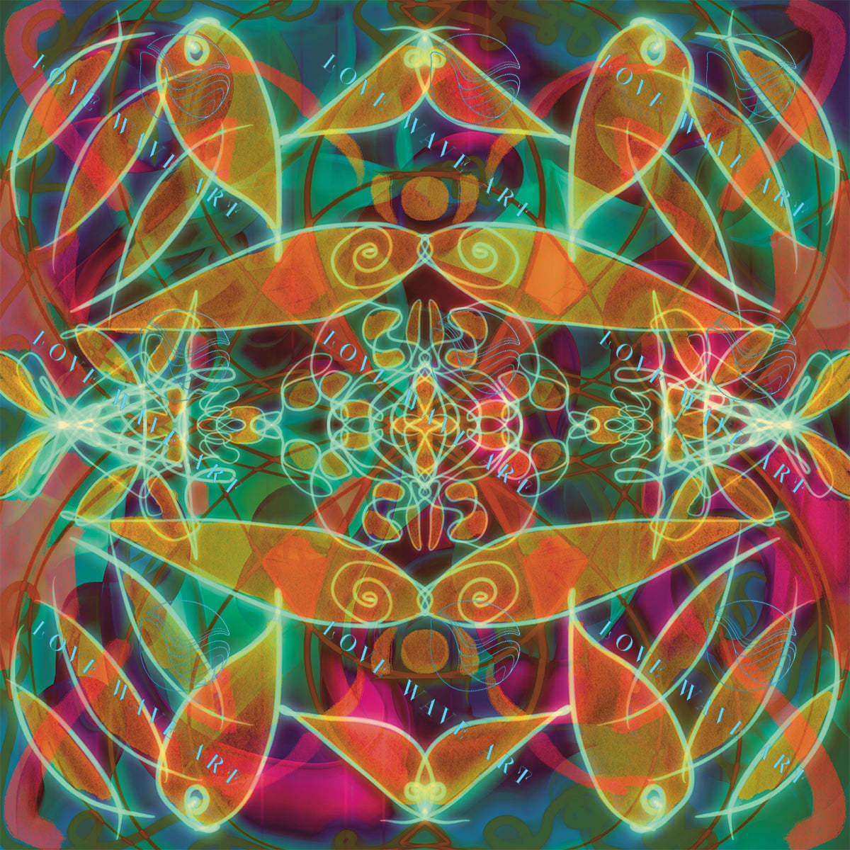 Abstract Print - Bubblegum Fishing Art