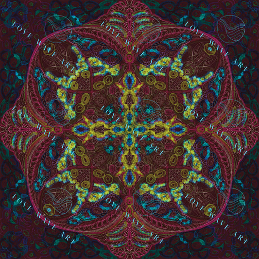 Clasp –Intricate Abstract Mandala Art Print