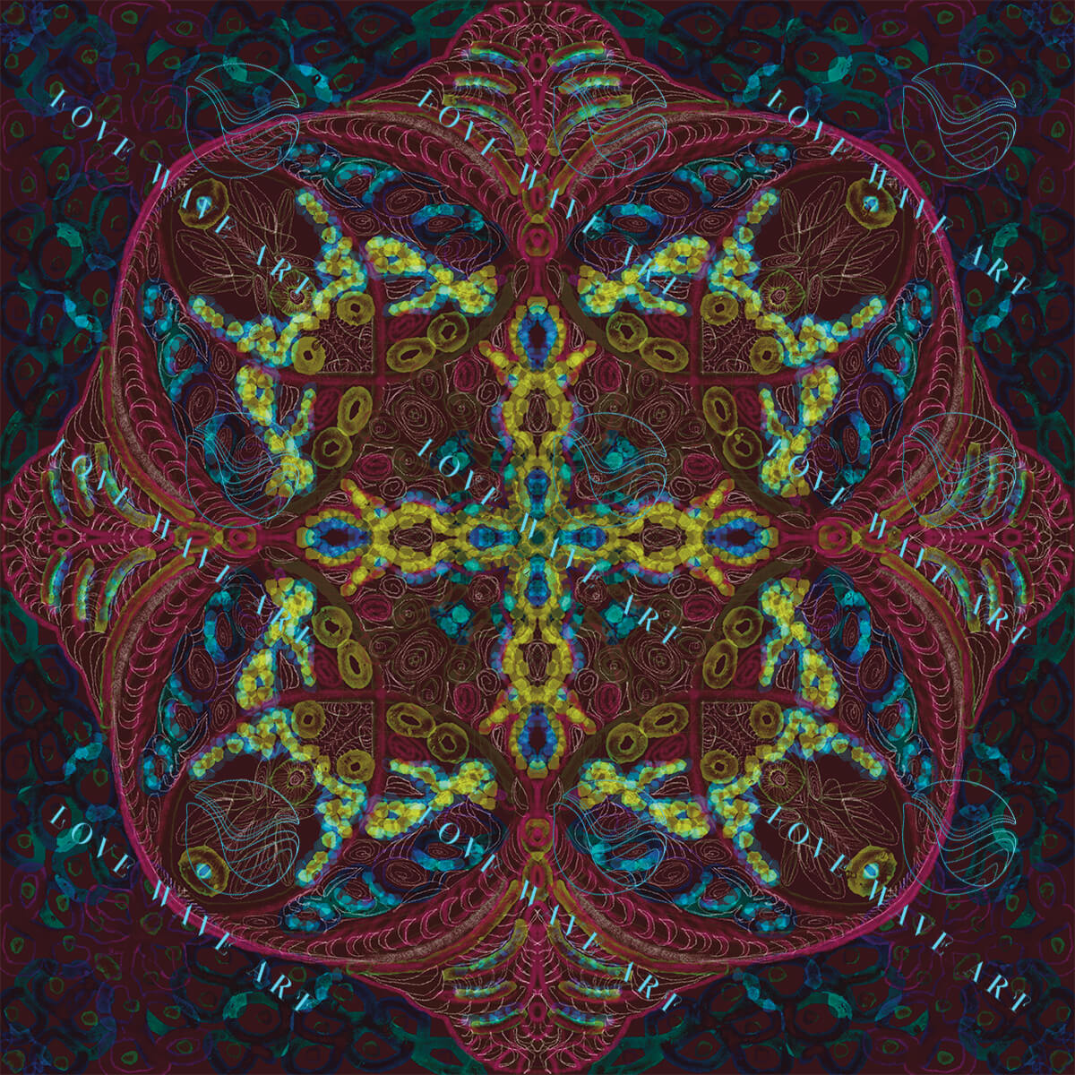 Clasp –Intricate Abstract Mandala Art Print