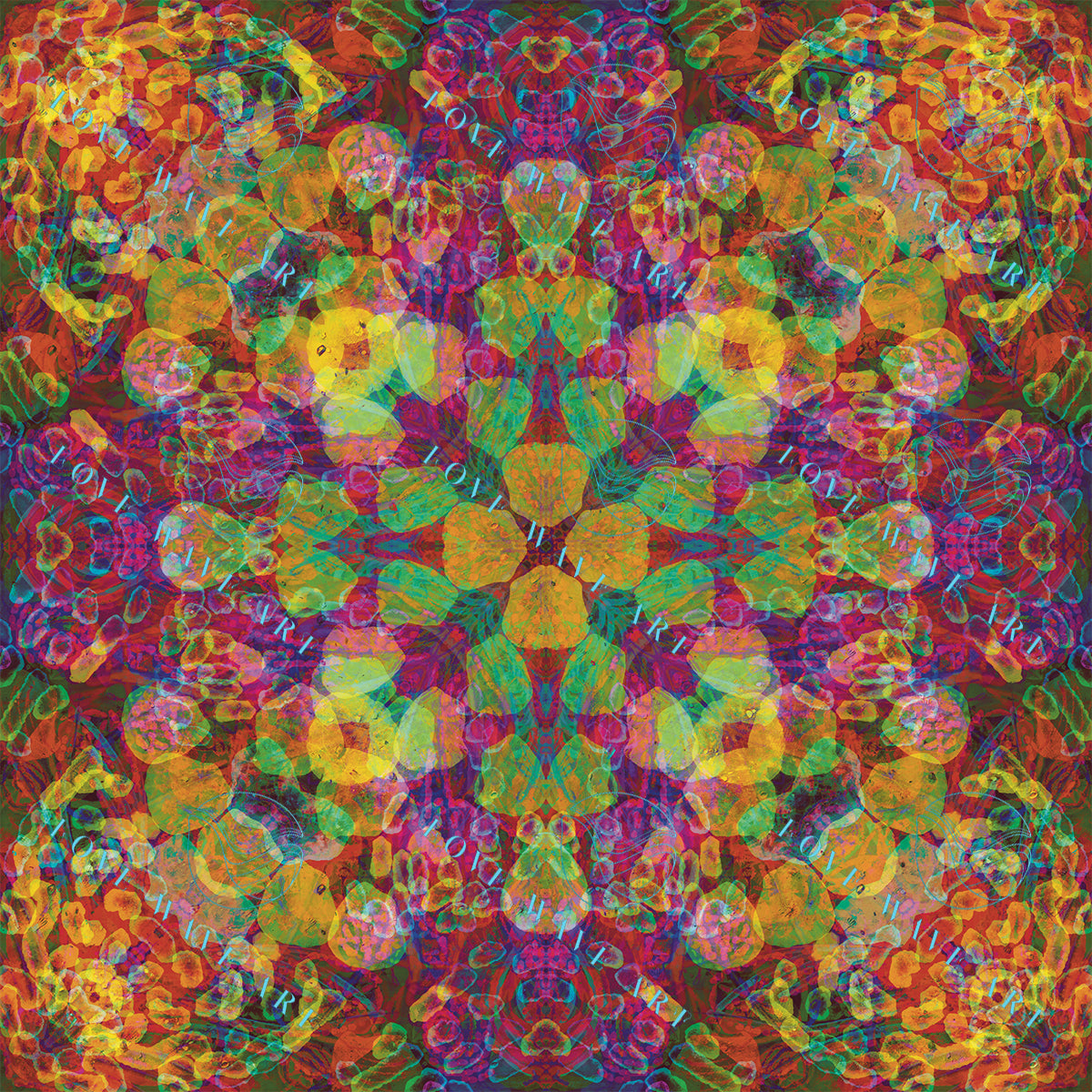 Basket of Blooms – Vivid Floral Kaleidoscopic Digital Art
