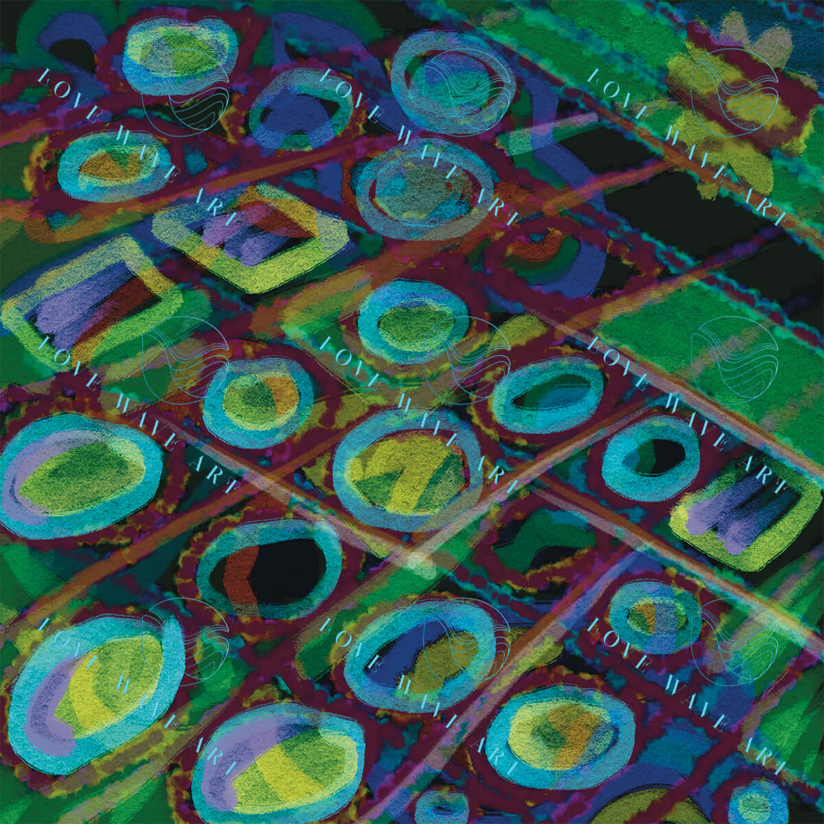 Abstract Geometric Digital Art - Steps to Love